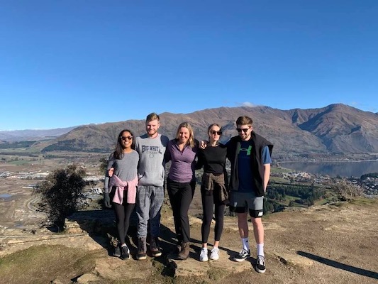 FIUGA Chair, Lynsey Hayward, and family on their Walk for PFD in New Zealand